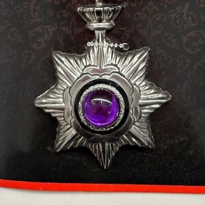 Gothic Fantasy Jewelry Set with Purple and Red Accents